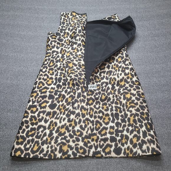 J.Crew Dress Womens 6 Leopard Print Sleeveless A-Line Fit & Flare Lined Back Zip - Picture 9 of 10